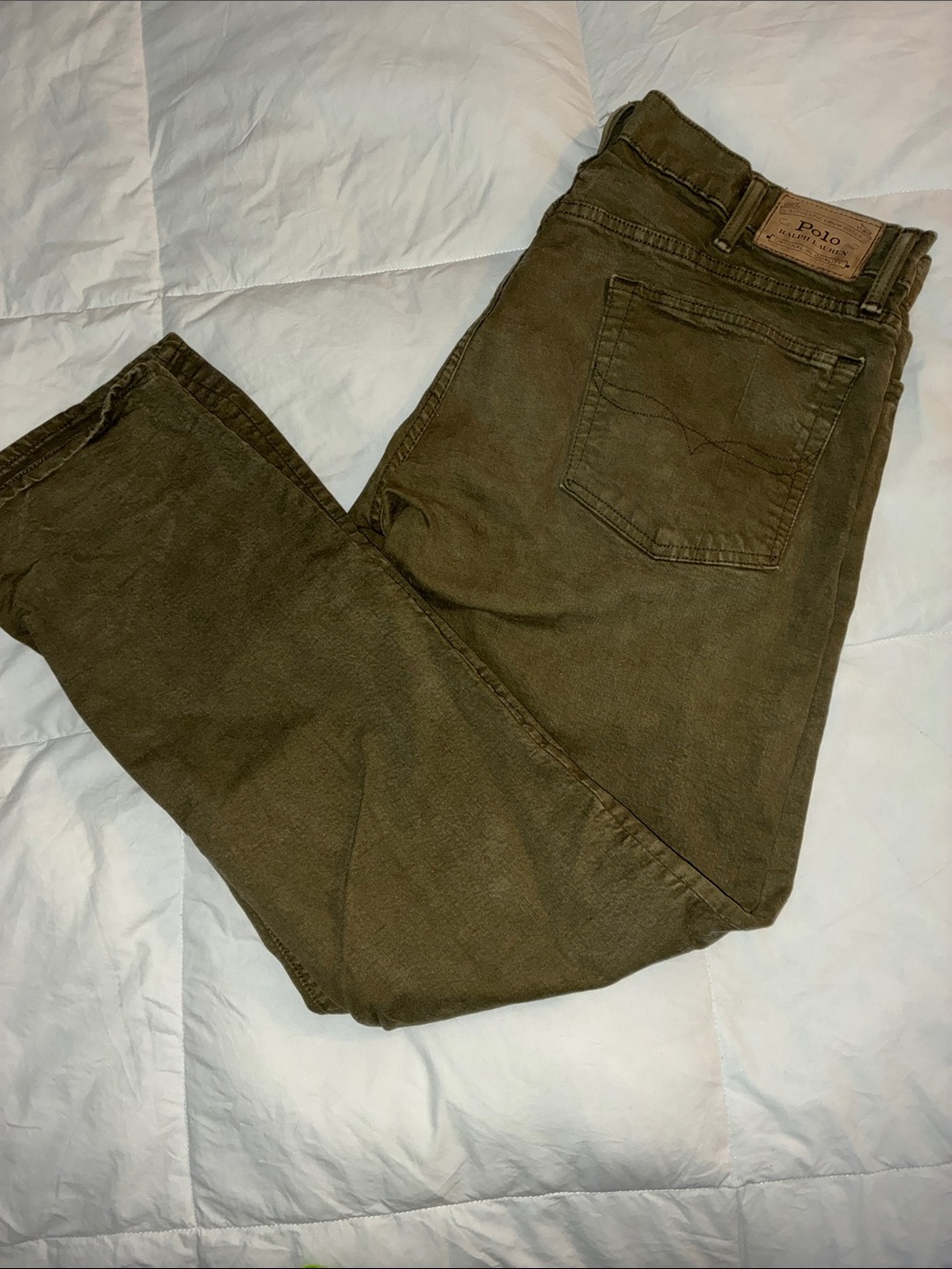 Polo by Ralph Lauren Olive Green Corduroy Trousers
